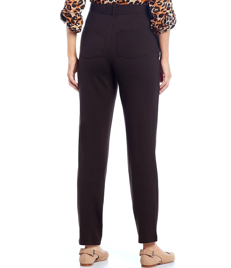 Intro Stella Double Knit Slim Straight Leg Pull-On Pants