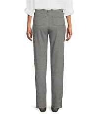 Intro Stella Solid Double Knit Plaid Pull-On Pants