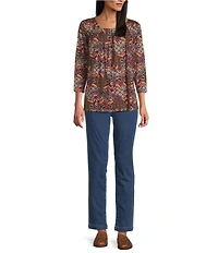 Intro Stella Straight Leg Pull-On Denim Pants