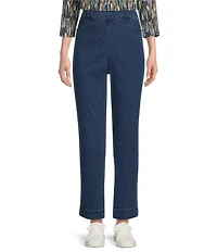 Intro Stella Straight Leg Slimming Comfort Waist Pull-On Denim Ankle Pants