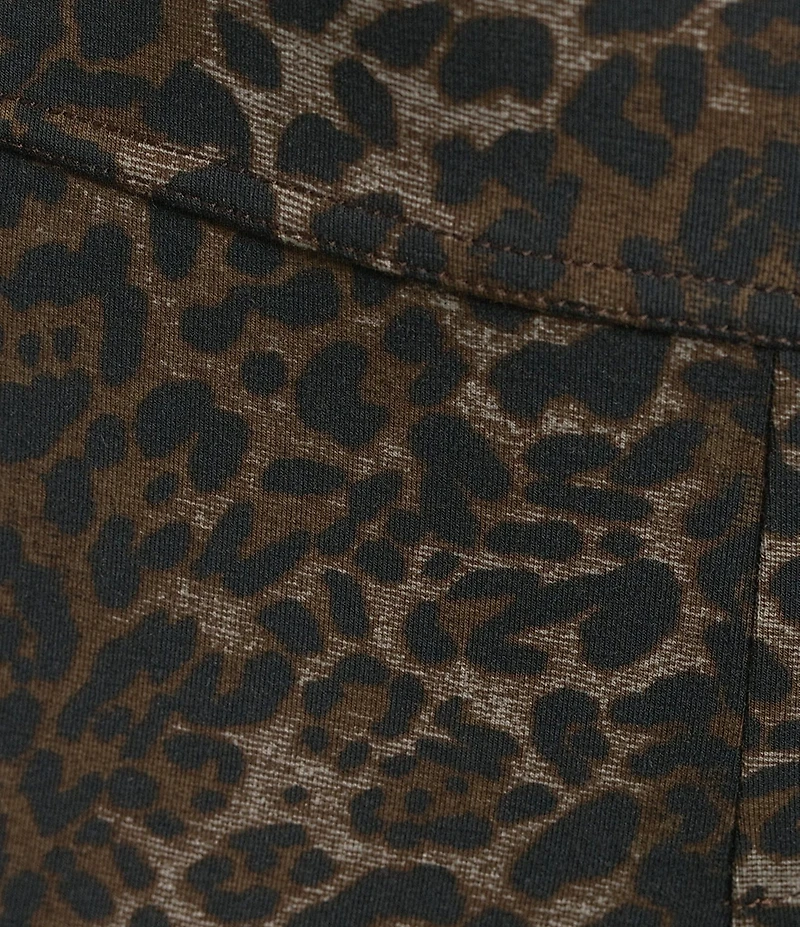 Intro Suave Knit Teri Textured Animal Print Baby Boot Leg Tummy Control Pull-On Pants