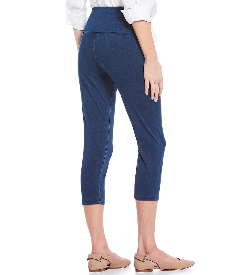 Intro #double;Teri#double; Love The Fit Knit Denim Twill Capri Jeggings