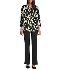 Intro Teri Suave Knit Tummy Control Waist Baby Boot Leg Pull-On Pants
