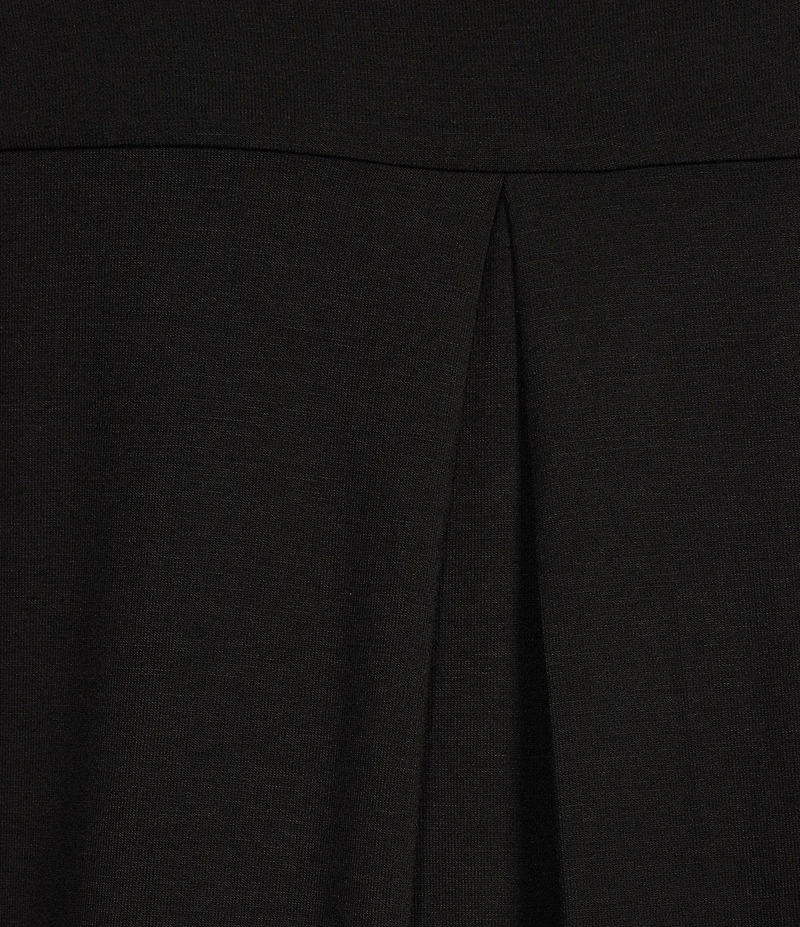 Intro Scoop Neck 3/4 Sleeve Pleat Back High-Low Hem Legging Tee Shirt