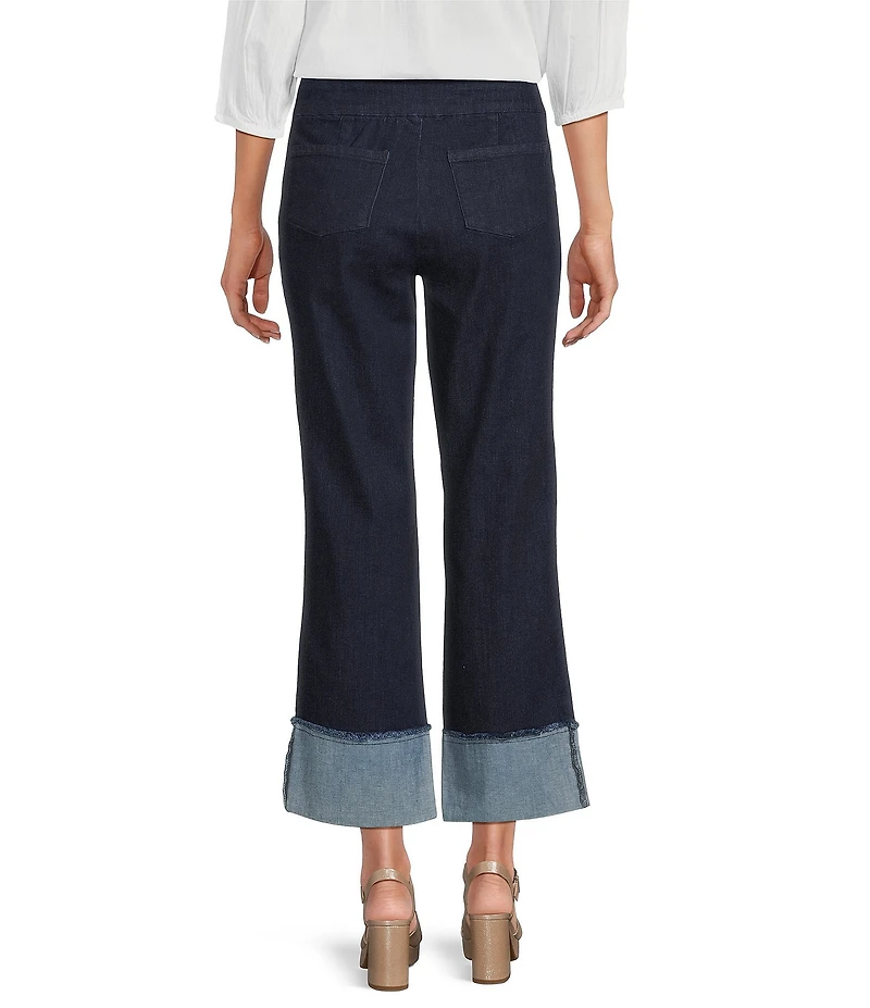 Intro Valerie Wide Cuff Pull-On Denim Pants