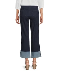 Intro Valerie Wide Cuff Pull-On Denim Pants