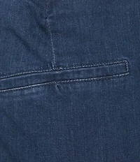 Intro Veronica Stretch Denim Seamed Straight Leg Pull-On Pants