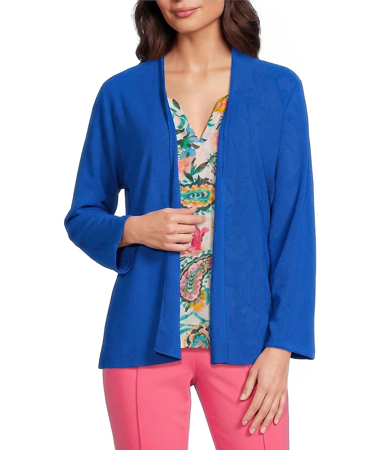 Investments 3/4 Dolman Sleeve Open Front Cardigan