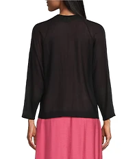 Investments 3/4 Dolman Sleeve Open Front Cardigan