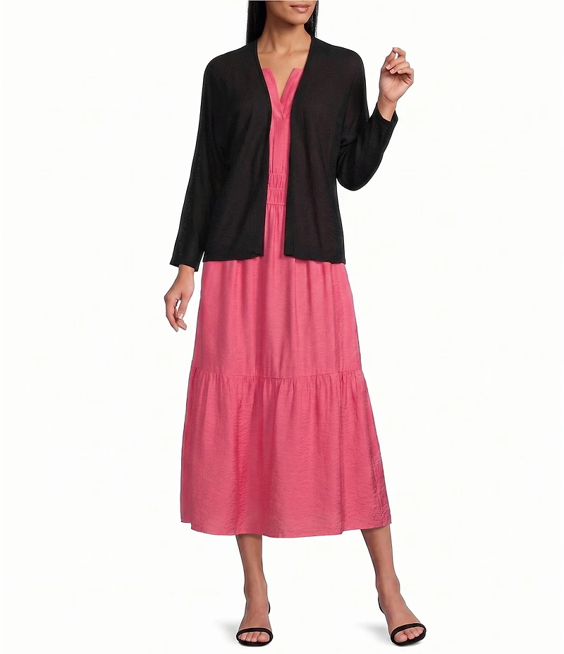 Investments 3/4 Dolman Sleeve Open Front Cardigan