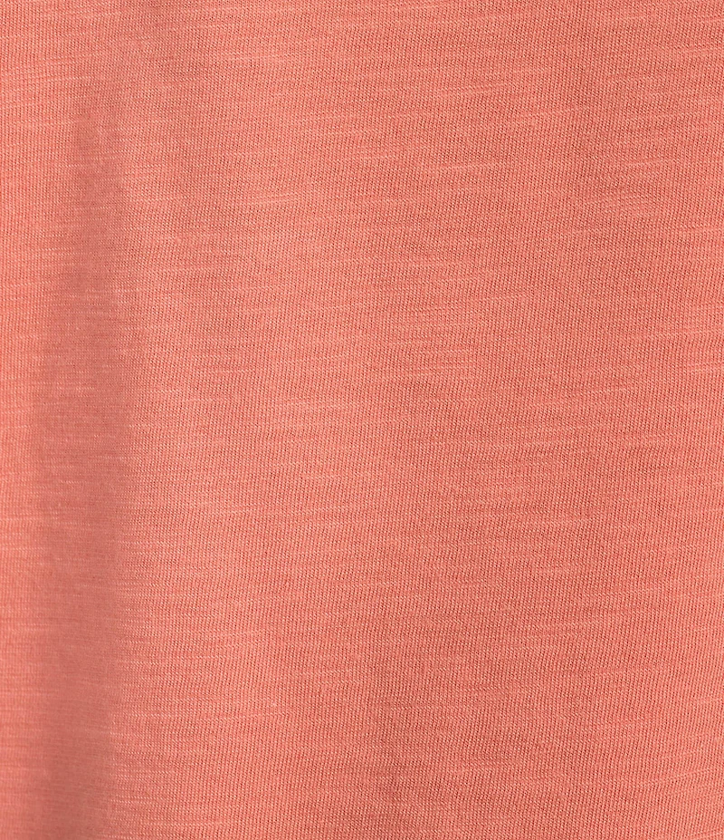 Investments 3/4 Ruched Sleeve Crew Neck Top