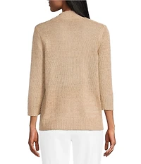 Investments 3/4 Sleeve Open Front Cardigan