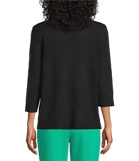 Investments 3/4 Sleeve Open Front Cardigan