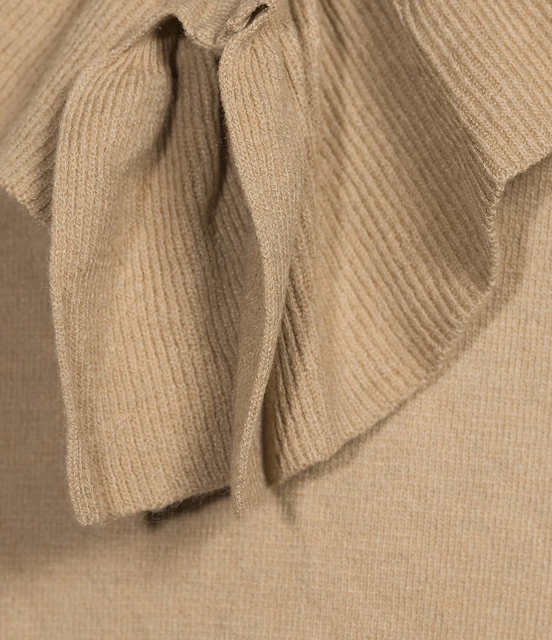 Investments 3/4 Sleeve Ruffle V-Neck Pullover Sweater