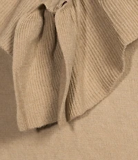 Investments 3/4 Sleeve Ruffle V-Neck Pullover Sweater