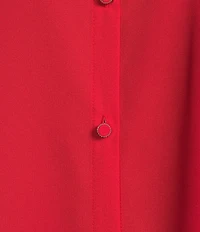 Investments Long Flounce Sleeve Point Collar Neck Top