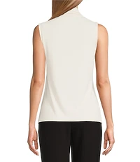 Investments Angora Mock Neck Pullover Sleeveless Top