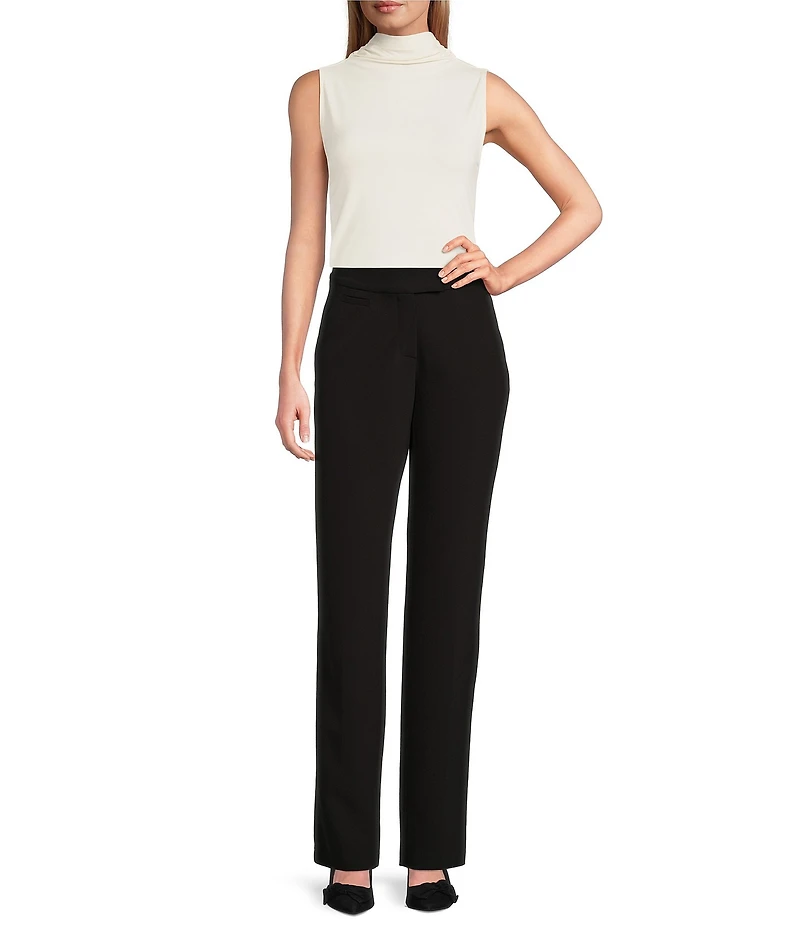 Investments Angora Mock Neck Pullover Sleeveless Top