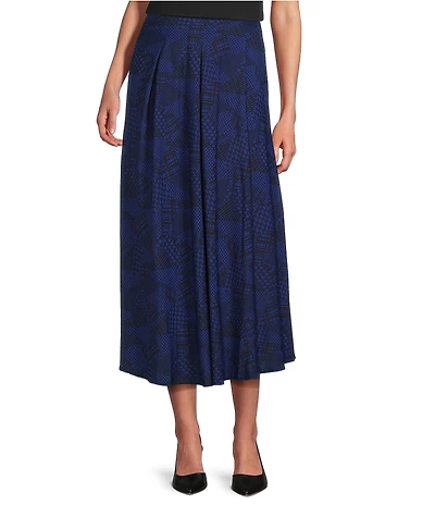 Investments Bellwether Patch Pull-On A-Line Midi Skirt