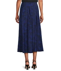 Investments Bellwether Patch Pull-On A-Line Midi Skirt