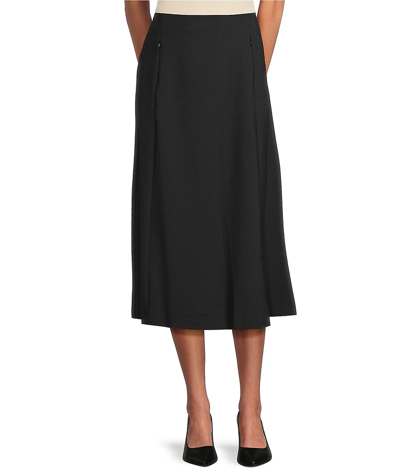 Investments Black Pull-On Midi Skirt