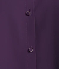 Investments Blackberry Cordial Long Flounce Sleeve Point Collar Neck Top
