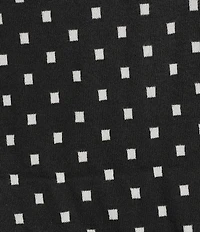 Investments Black/Vanilla Ice Dot Print Jacquard 3/4 Sleeve Boat Neck Pullover Sweater