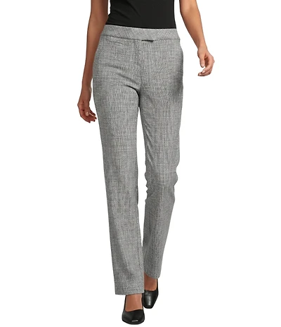 Investments Black/White Cross the 5TH AVE fit Straight Leg Tummy Control Pants