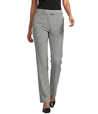 Investments Black/White Cross the 5TH AVE fit Straight Leg Tummy Control Pants