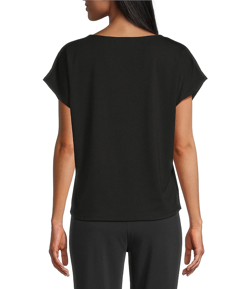 Investments Cap Sleeve Boat Neck Rory Knit Tee