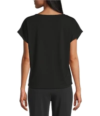 Investments Cap Sleeve Boat Neck Rory Knit Tee