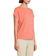 Investments Cap Sleeve Boat Neck Rory Knit Tee