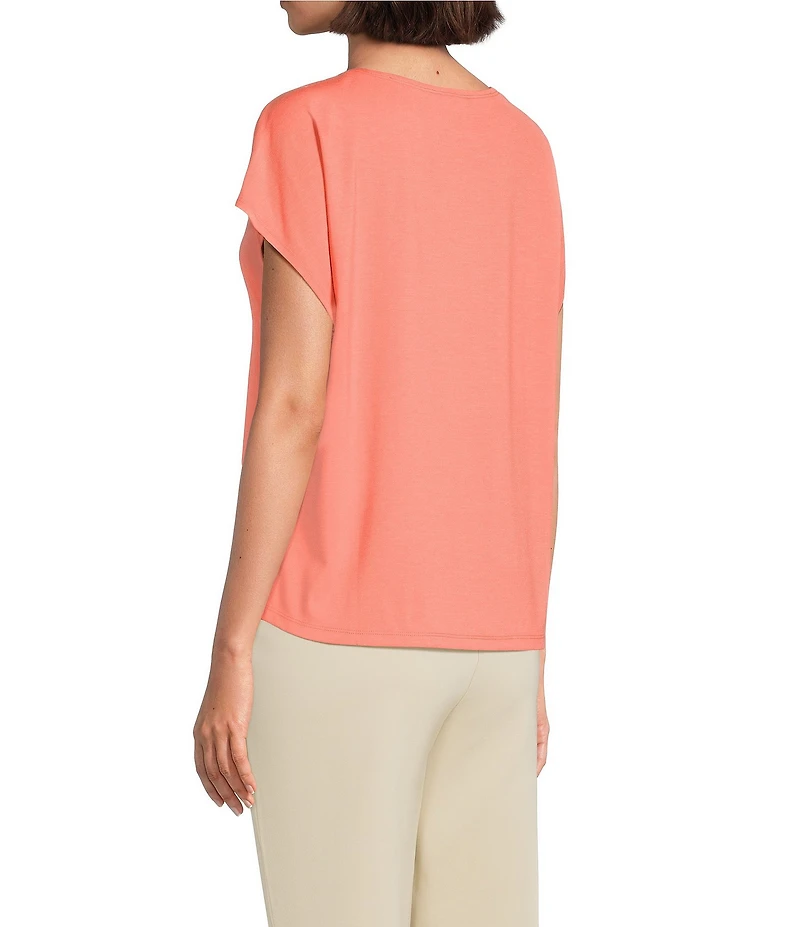 Investments Cap Sleeve Boat Neck Rory Knit Tee