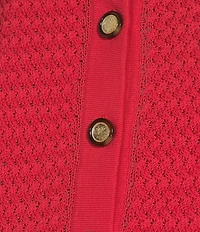 Investments Charlotte Crew Neck Long Sleeve Button Front Cardigan