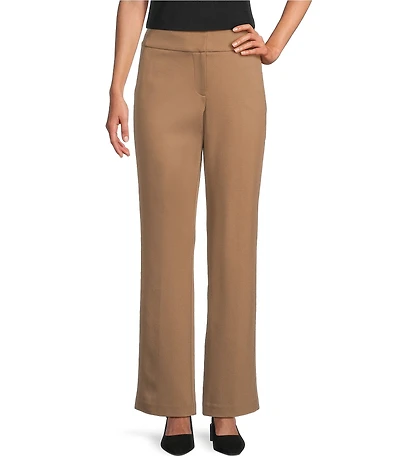 Investments Coca Mocha Heather Seamed Waist Straight Leg Pants