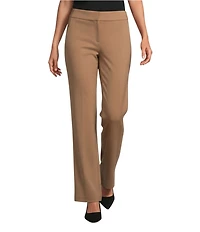 Investments Coca Mocha Heather Seamed Waist Straight Leg Pants