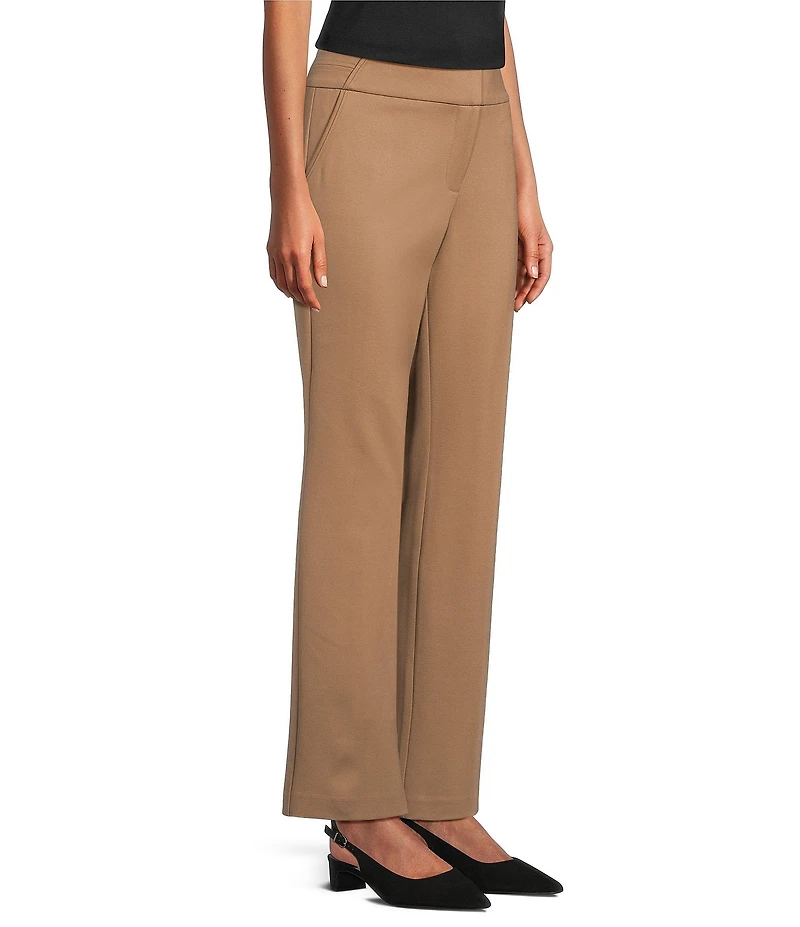 Investments Coca Mocha Heather Seamed Waist Straight Leg Pants