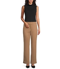 Investments Coca Mocha Heather Seamed Waist Straight Leg Pants