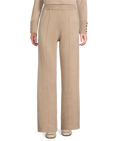 Investments Coca Mocha Heather Wide Leg Full Length Pants