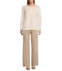 Investments Coca Mocha Heather Wide Leg Full Length Pants