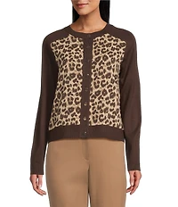 Investments Coffee Bean Long Sleeve Crew Neck Top