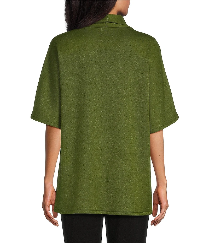 Investments Elbow Sleeve Open Front Knit Cardigan