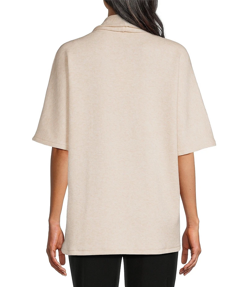 Investments Elbow Sleeve Open Front Knit Cardigan