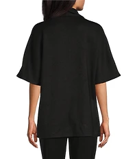 Investments Elbow Sleeve Open Front Knit Cardigan