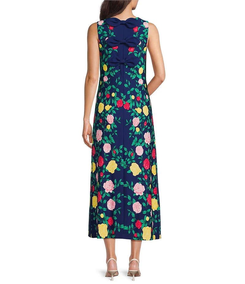 Investments Floral Sleeveless Scoop Neck A-line Maxi Dress