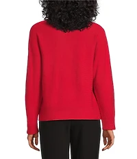 Investments Haute Embellished Long Sleeve Boat Neck Sweater