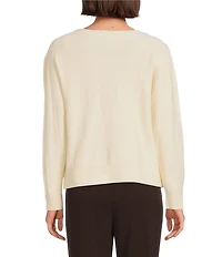 Investments Haute Embellished Long Sleeve Boat Neck Sweater