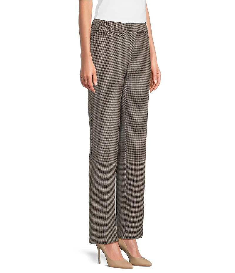 Investments Houndstooth 5TH AVE Fit Straight Leg Pants