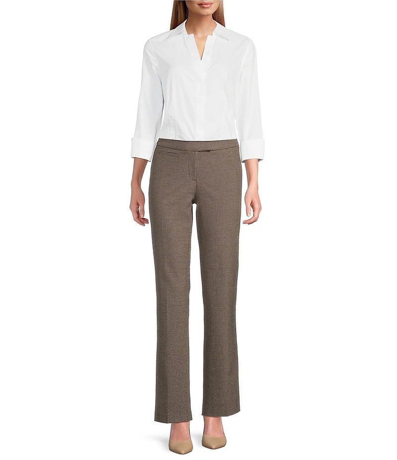 Investments Houndstooth 5TH AVE Fit Straight Leg Pants