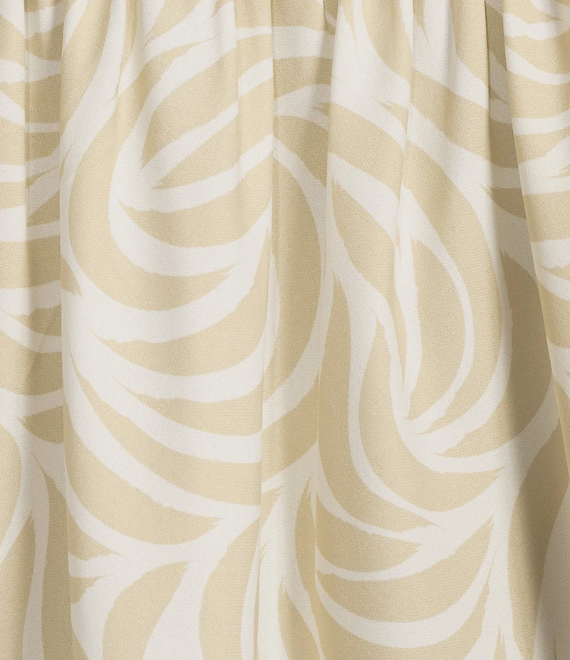 Investments Julie Ivory Pebble Scroll 3/4 Sleeve Y-Neck Button Down Blouse